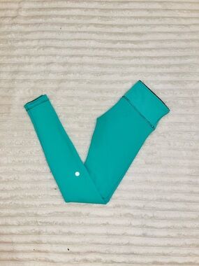 Turquoise and Dark Green reversible lululemon Leggings